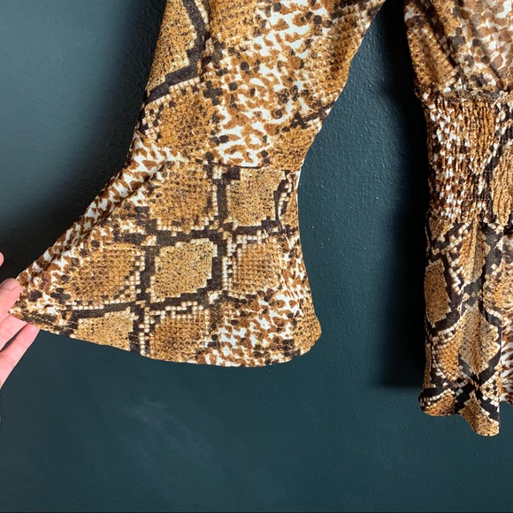 EMBER Snakeskin/Animal Print Bodice Top/Blouse - Picture 4 of 4